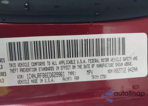 2014 Jeep Patriot Latitude from USA, damaged, VIN 1C4NJRFB6ED629861